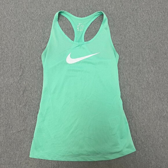 Nike Dri-Fit Racerback Tank Top Bright Green/Teal Size XS - Picture 1 of 4